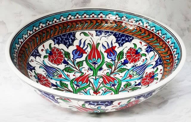 30cm Çini Kaseler Kütahya Selçuk Çini