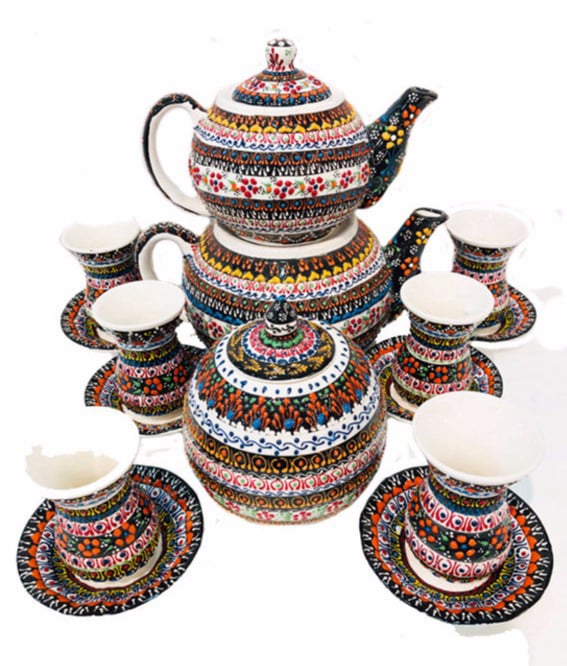el yapımı çini bergama desen , Kütahya çini bergama desen, Selçuk Çini Bergama Desenleri